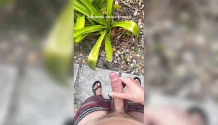 Outdoor pissing with a boner last summer