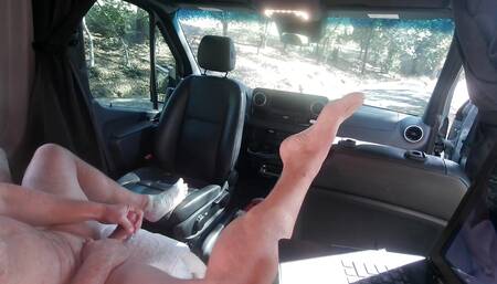 Naked masturbating at a campground