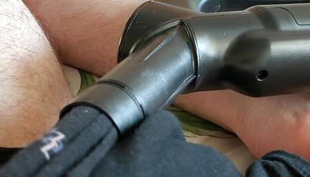 vacuum cleaner sucks in my socks, feet and dirty panties
