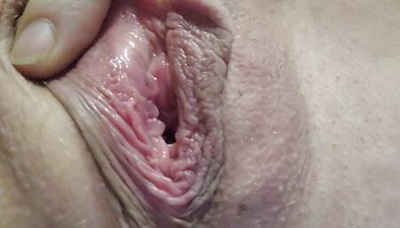 Wet pussy being played with