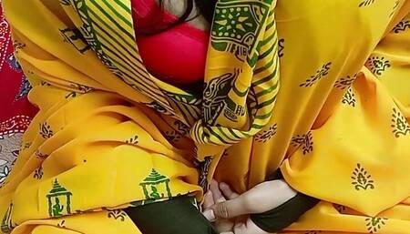 Step Brother fucked stepsister when she change dress for diwali festival & she look sexy in saree Indian Hindi roleplay
