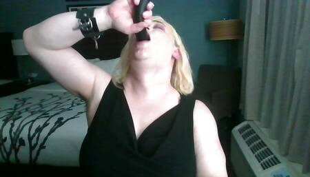 endora drives that dildo down her throat after someone dumped a load