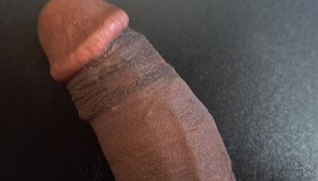 daddy shooting a  short milky wad before work