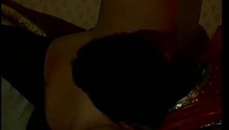Hot MILF rides two guys simultaneously then they cum all over her