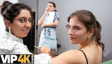 DYKE4K. Lady boss knows how to satisfy her assistant and new office worker