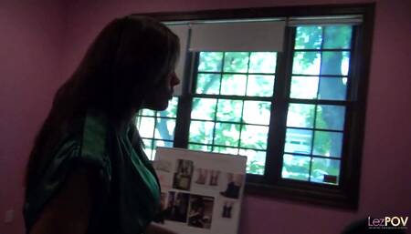 To reprimand her brunette secretary the lesbian milf orders her to scissor and gives an ass licking