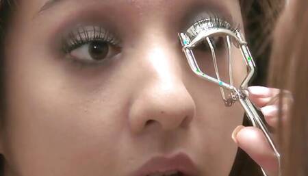 Cute lesbian Latina dressed up in nice pink lingerie likes to lick her girlfriends pussy a lot