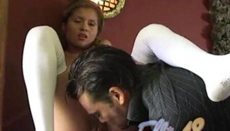 Eliie 18 in Student uniform fucked by Guy