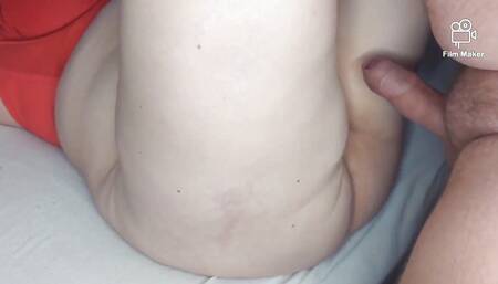 Hard Fuck MILF BBW Chubby Lovers up Close Cream Pie - Cumshot