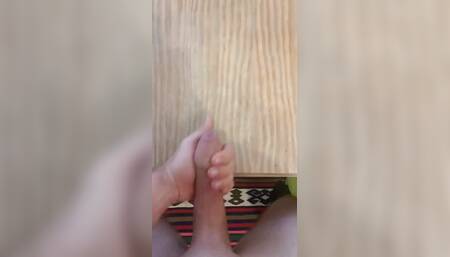 Mastrubating on the table