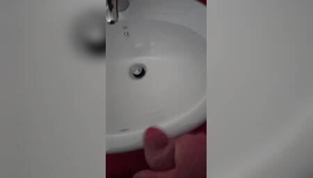Cum shot in ladies toilet