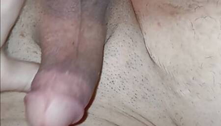 Playing with my spun out dick (soft to hard)