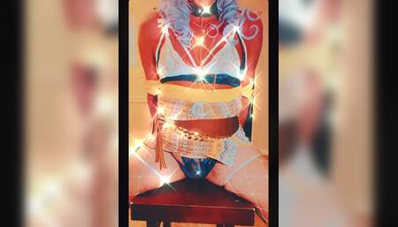 Sexy crossdresser Handsfree sissygasm sparkle cum