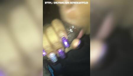 Pretty Nails Wrapped Around My Dick. Y O U N G Chick Got a Wet Mouth on Her