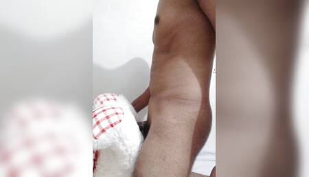 Teen boy fucking his teddy bear