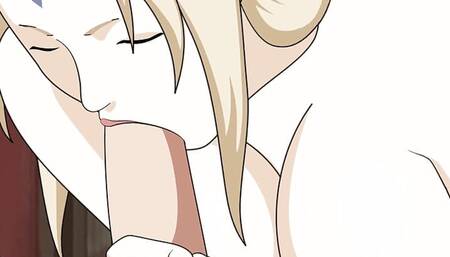 Tsunade Gives Naruto a Deep Blowjob (Hentai)