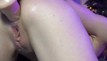 Extreme Double Dildo Stretching My Anal...