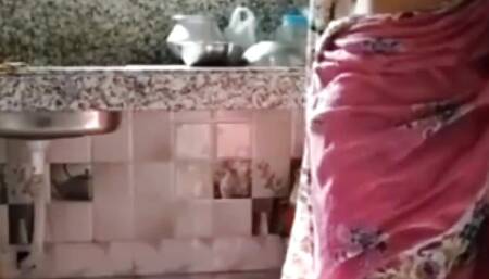 Busty Housewife with big bubble boobs wait for debor
