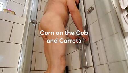 Anal Vegan Corn on the Cob and Carrots Anal with Clausnoord