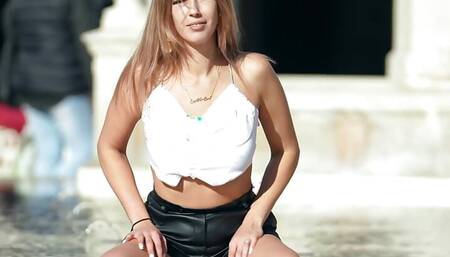 Go back for a Threesome for this young Blonde with Big Naturals Tits