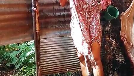 village girl bath nude srilanka public path village bhabi bath in open bathroom.