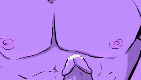 Drawing Jax in an anime version naked showing his cock while another man fucks him