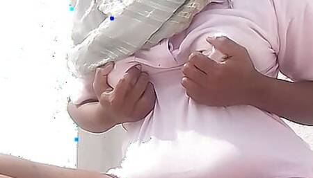 Indian Gilma housewife masturbating home terrace
