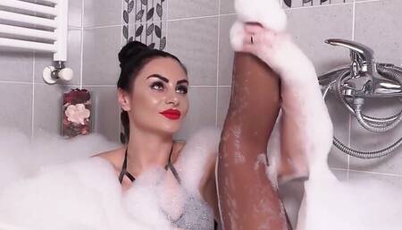 Sensual Goddess Ambra Seduces You in The Bathtub