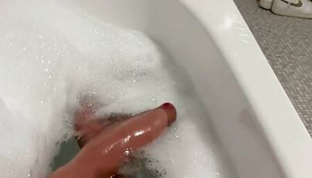 Bath time in tights
