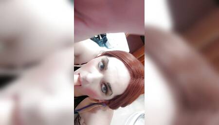 Crossdresser femboy play with her Dildos