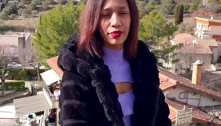 French Teen Ebony Reyna first amateur porn casting