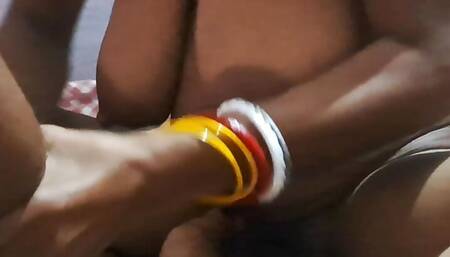 Oil massage therapy indian wife at night mobe