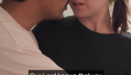 The roommates fool around while rehearsing a script.