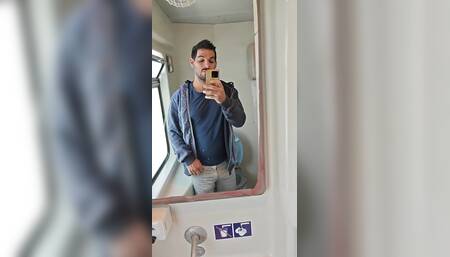 Cum in Bathroom Train