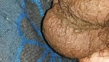 Indian boy Aakash showing big black cock lund