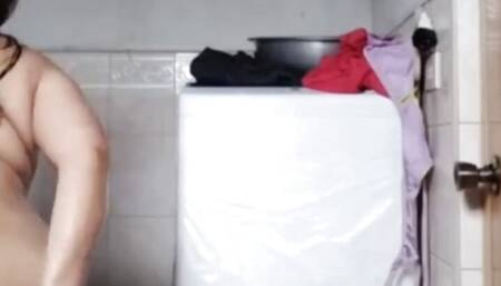 Pinay big boobs teen playing in the bathroom
