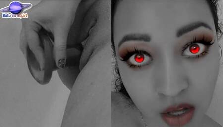 Saturno Squirt the sexiest Latin babe, she is on Halloween vampire masturbation Tuesday the 13th.