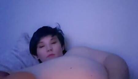 Fucking my pussy with a dildo and fucking my ass with a marker