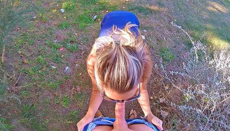 A stranger sucked and fucked me right in the park