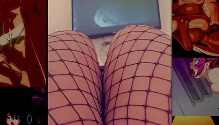 Young sissy trap riding and cumming on dildo
