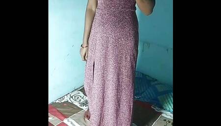 Desi bhabhi ki Pati ne sexy dress pahna kar Kiya majedar chudai roll play video