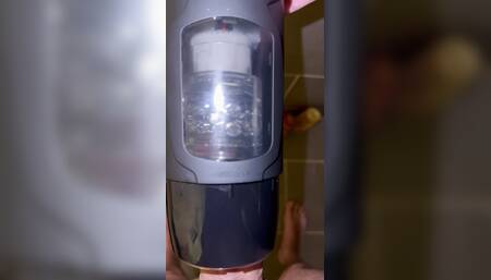 Testing a new toy blow job simulator