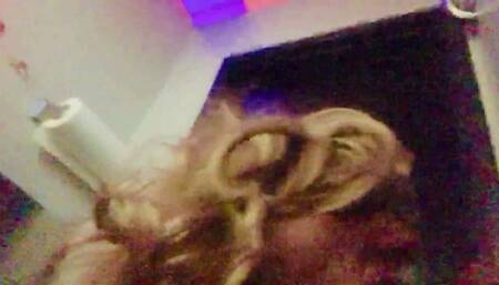 Crossdresser sissy at gloryhole