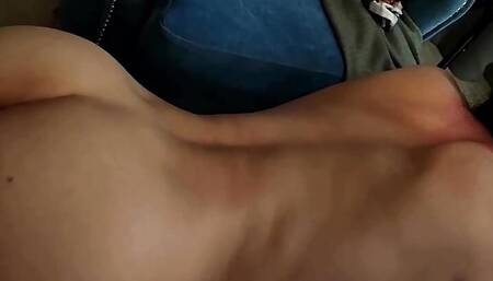 Skinny student attaches dildo to wall fucks herself to him and cum