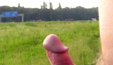 Nude Boner Flash to Busy Road