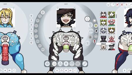 Fapwall Weird Hentai Game Samus Triple Penetration in Her Ass and Pussy