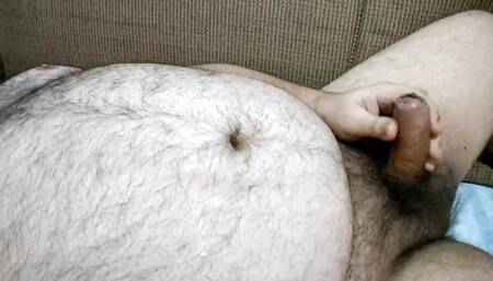 Big Bear Pissing on Himself and Cumming