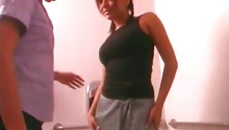 Young Blonde and Brunette Strip and Fuck Each Other in Bathroom