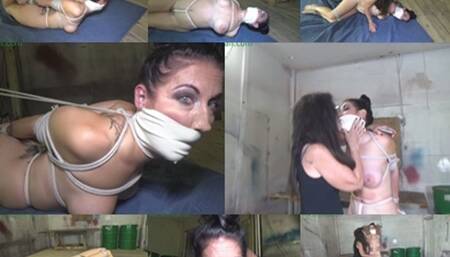 Busty raven haired beauty left bound & gagged naked & alone (MP4 SD 3500kbps)