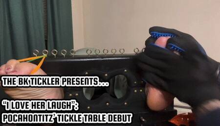 “I LOVE HER LAUGH”: POCAHONTITZ’ TICKLE TABLE DEBUT